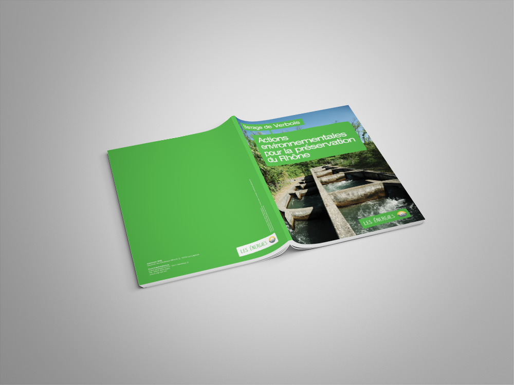 Brochure sur la vidange du barrage de Verbois, couverture, variante 3
