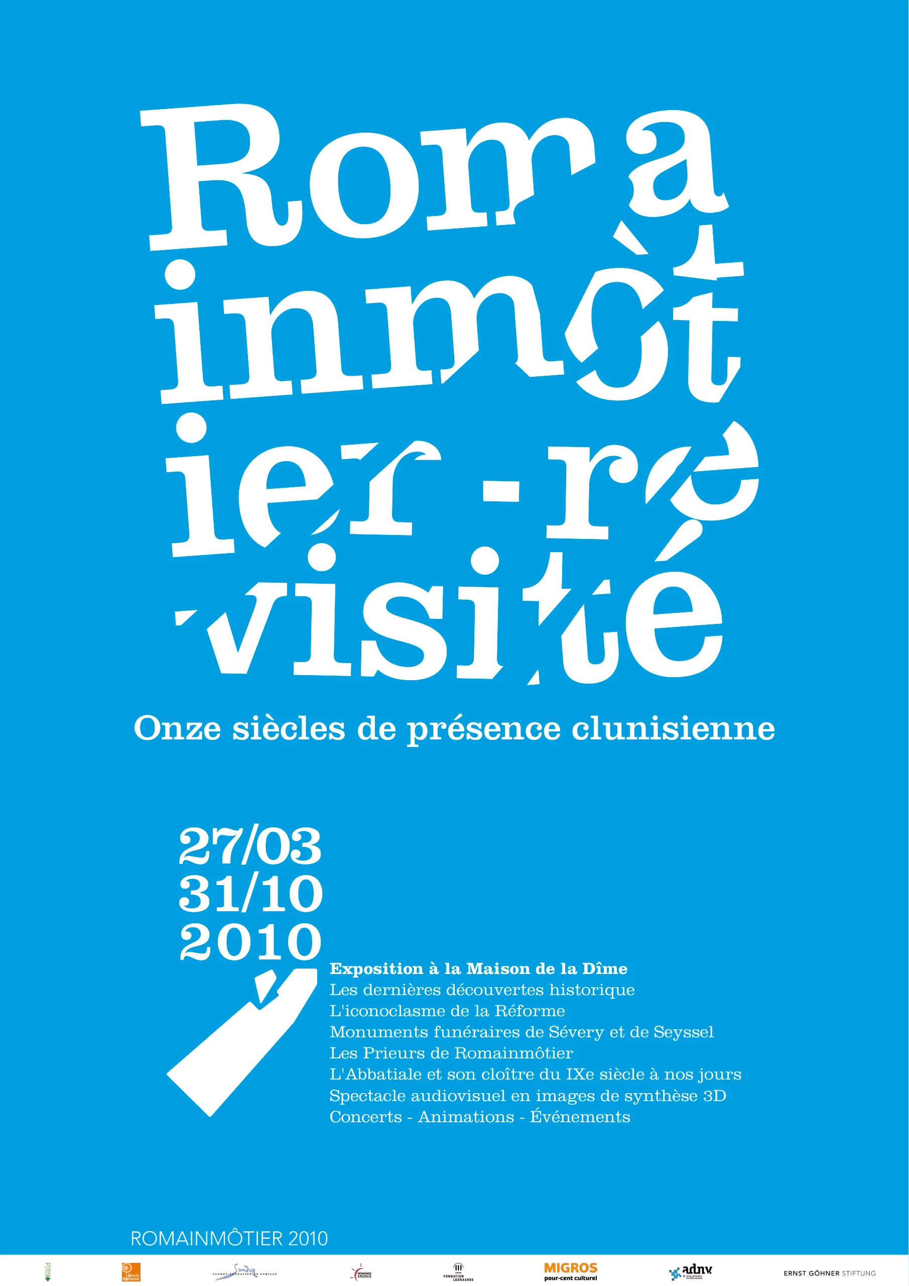 Affiche de l’exposition Romainmôtier revisité, 2010