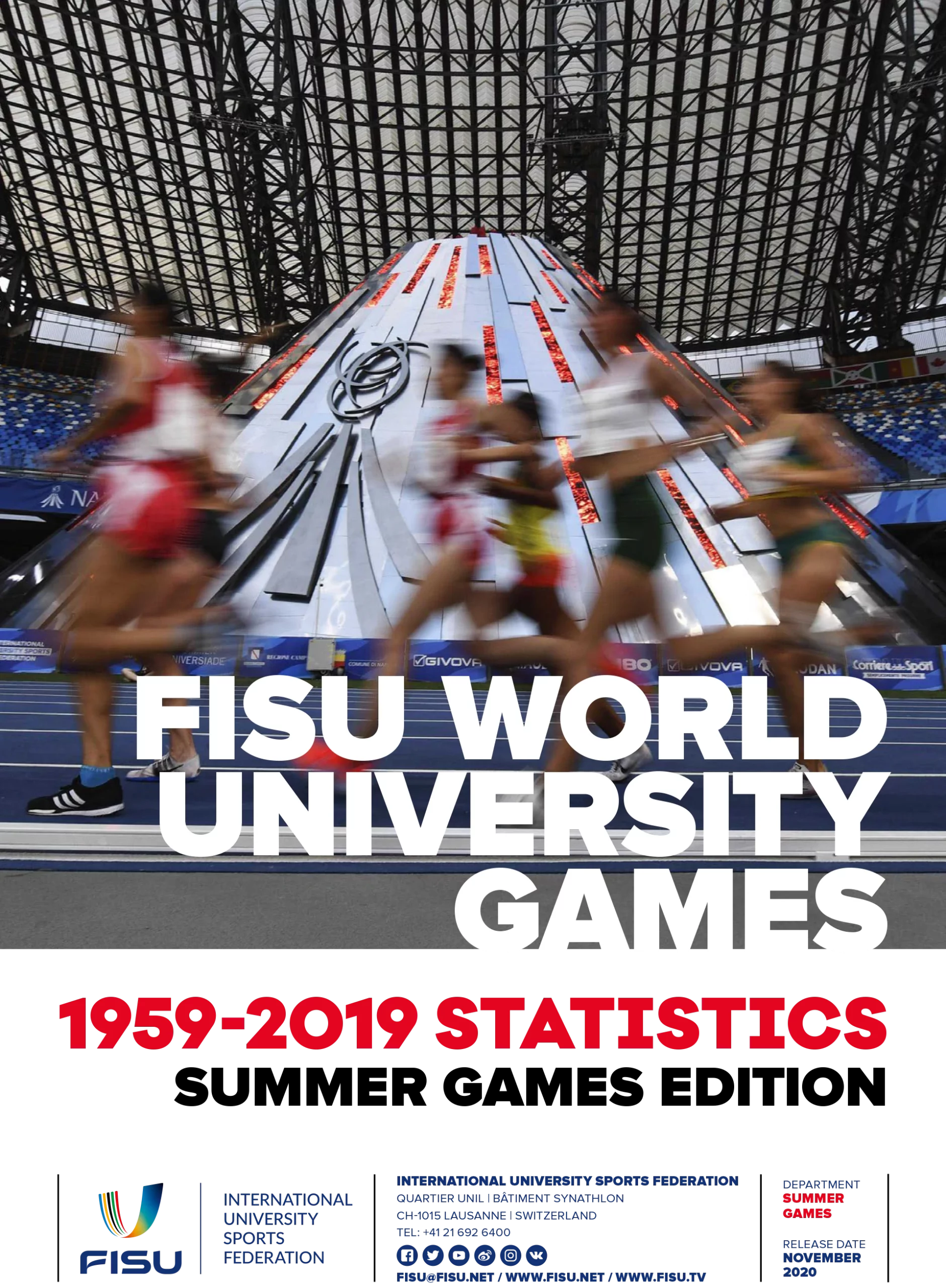 Infographie des Jeux mondiaux universitaires d’été de 1959 à 2019, FISU