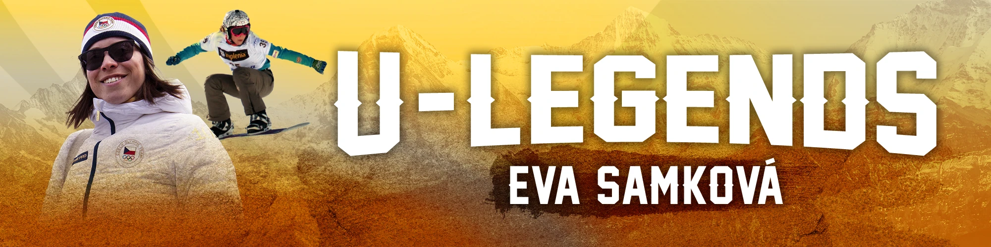 Bannière FISU Legends consacrée à Eva Samková